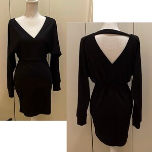 Black long sleeve short dress size small NWOT #86